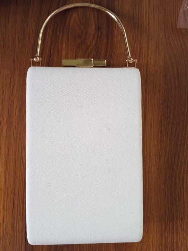 Canvas Metal Clutch