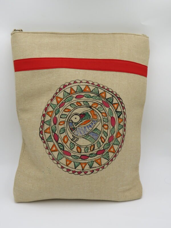 Hand Painted jute tote bag
