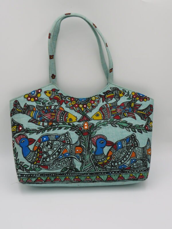 Hand Painted cotton shoulder bag