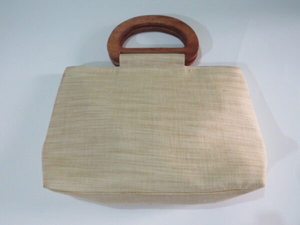 Wooden Handle Sling look handbag